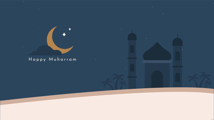 Simple Muharram Background in Illustrator, EPS, SVG, JPG, PNG