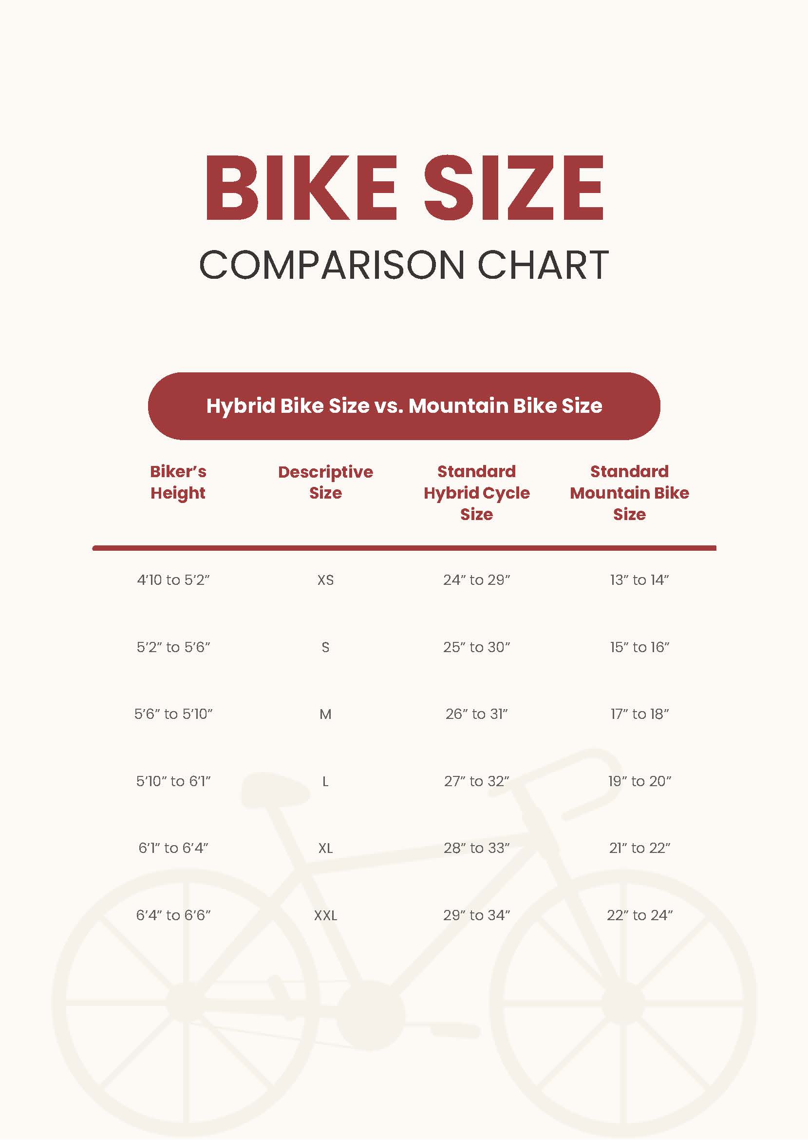 bike sizing for kids