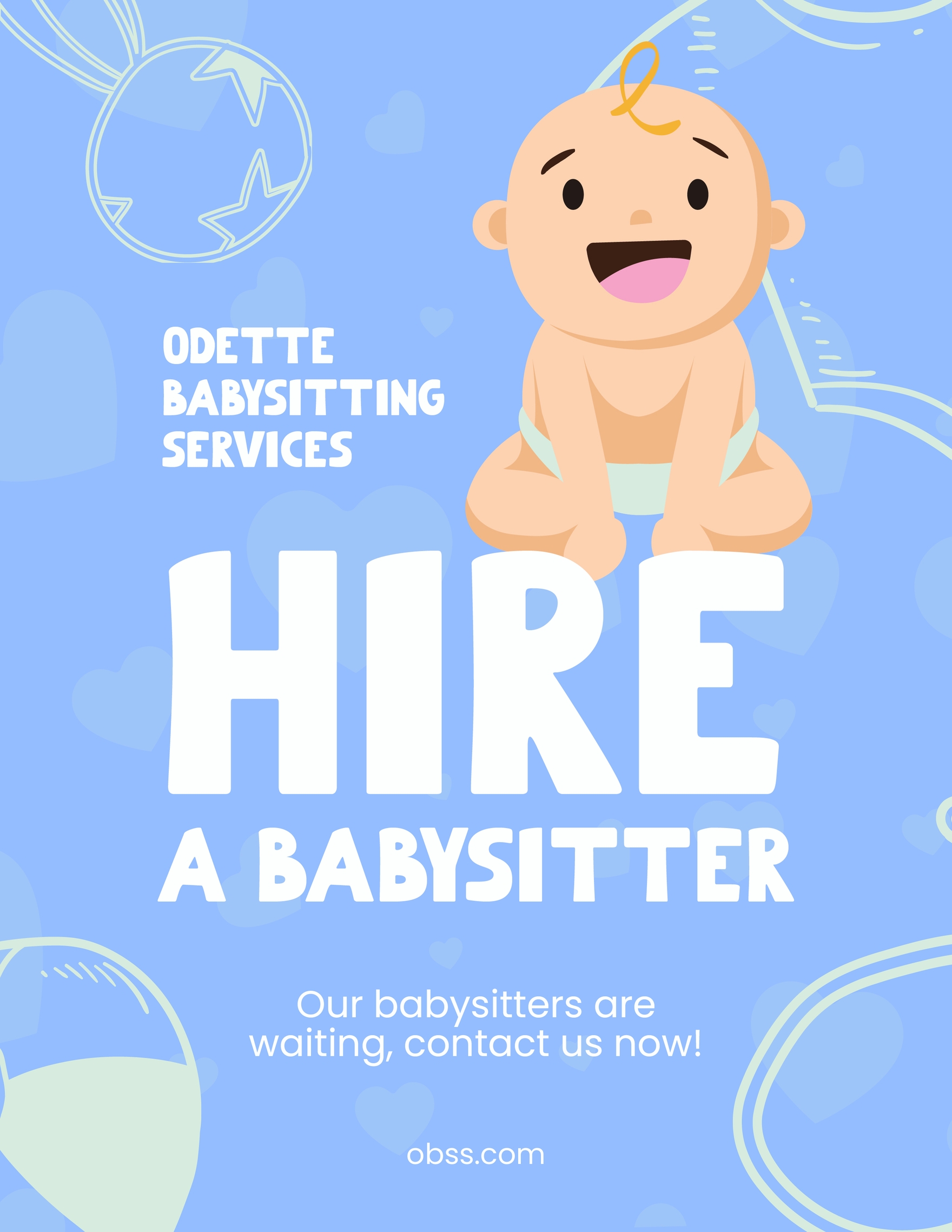 Cute Babysitting Flyer Template in Word, Illustrator, PSD, Apple Pages, Publisher