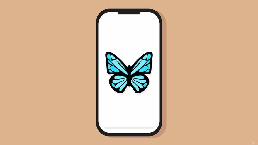 Butterfly Emoji Background in Illustrator, EPS, SVG, JPG, PNG