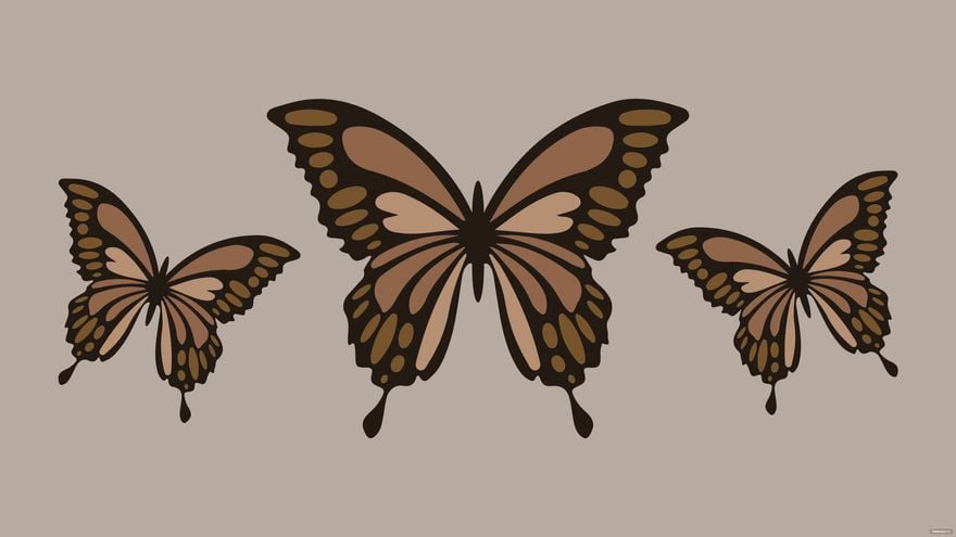Brown Butterfly Background in Illustrator, EPS, SVG, JPG, PNG