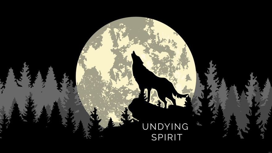 Free Spirit Wolf Wallpaper in Illustrator, EPS, SVG, JPG, PNG
