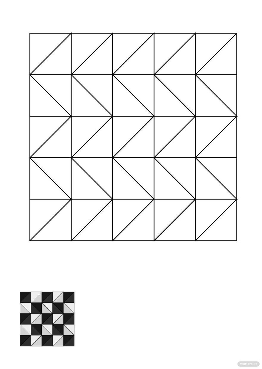 Geometric Checkered Flag coloring page