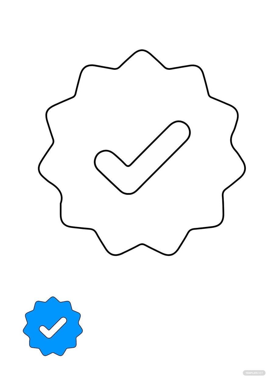Instagram Blue Tick Coloring Page