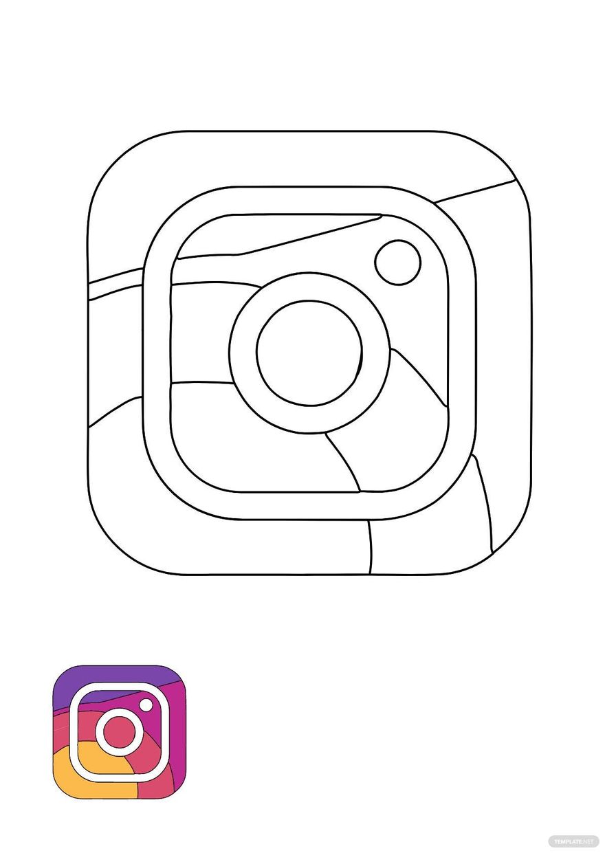 Instagram Colour Logo Coloring Page