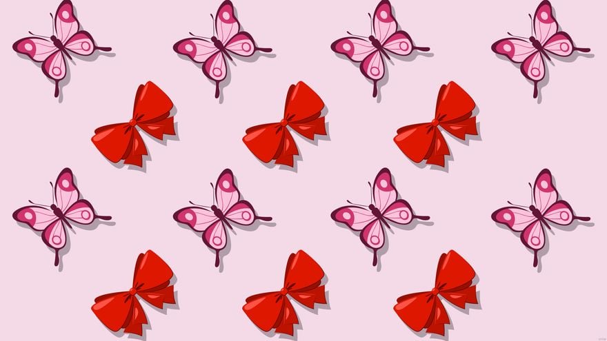 Free Girly Butterfly Background in Illustrator, EPS, SVG, PNG, JPEG