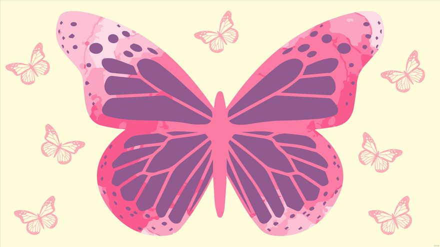 Free Watercolor Butterfly Background in Illustrator, EPS, SVG, PNG, JPEG