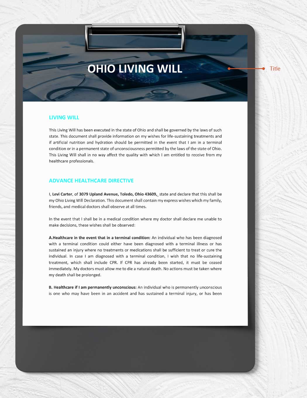 Ohio Living Will Template Download in Word, Google Docs