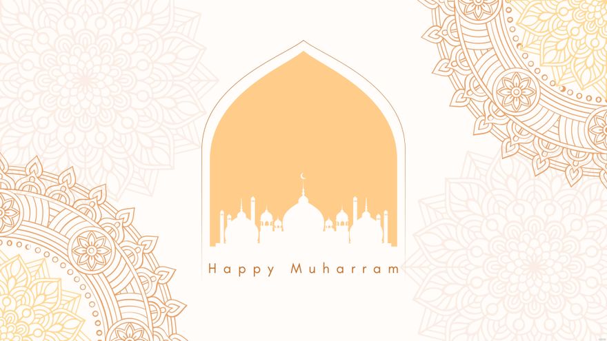 Free Happy Muharram Background in Illustrator, EPS, SVG, JPG, PNG