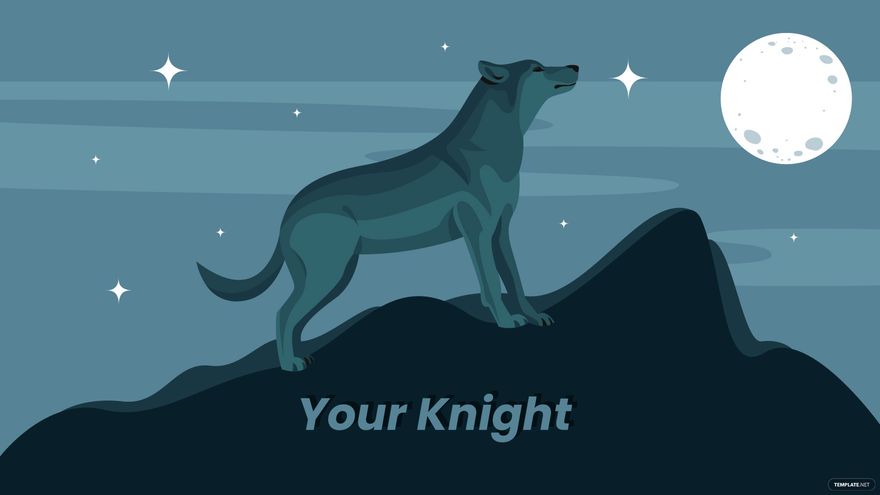 Free Night Wolf Wallpaper in Illustrator, EPS, SVG, JPG, PNG