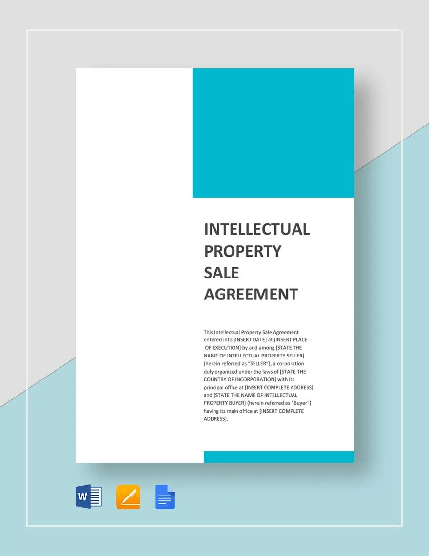 IP Sale Agreement Template in Word, Google Docs, Apple Pages