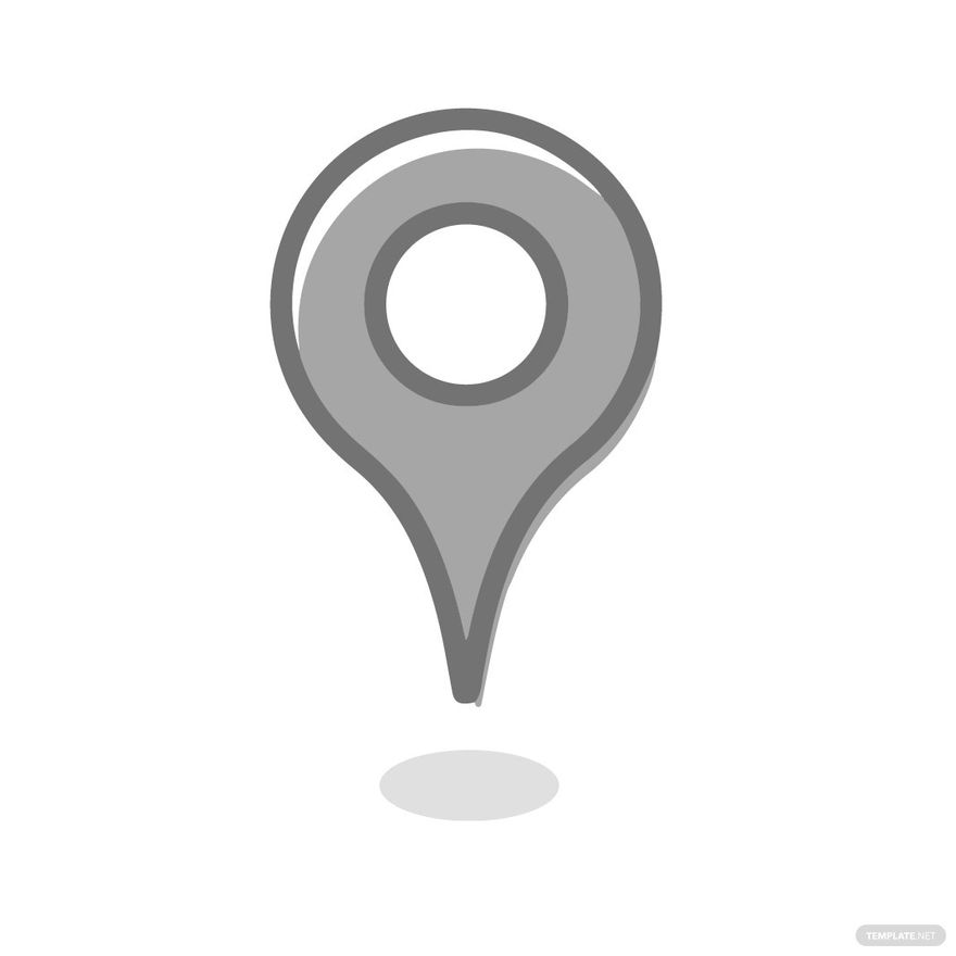 Grey Location Clipart in Illustrator, EPS, SVG, JPG, PNG