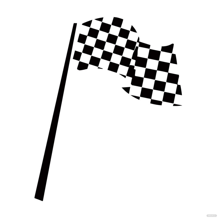 Single Racing Flag clipart in Illustrator, EPS, SVG, JPG, PNG