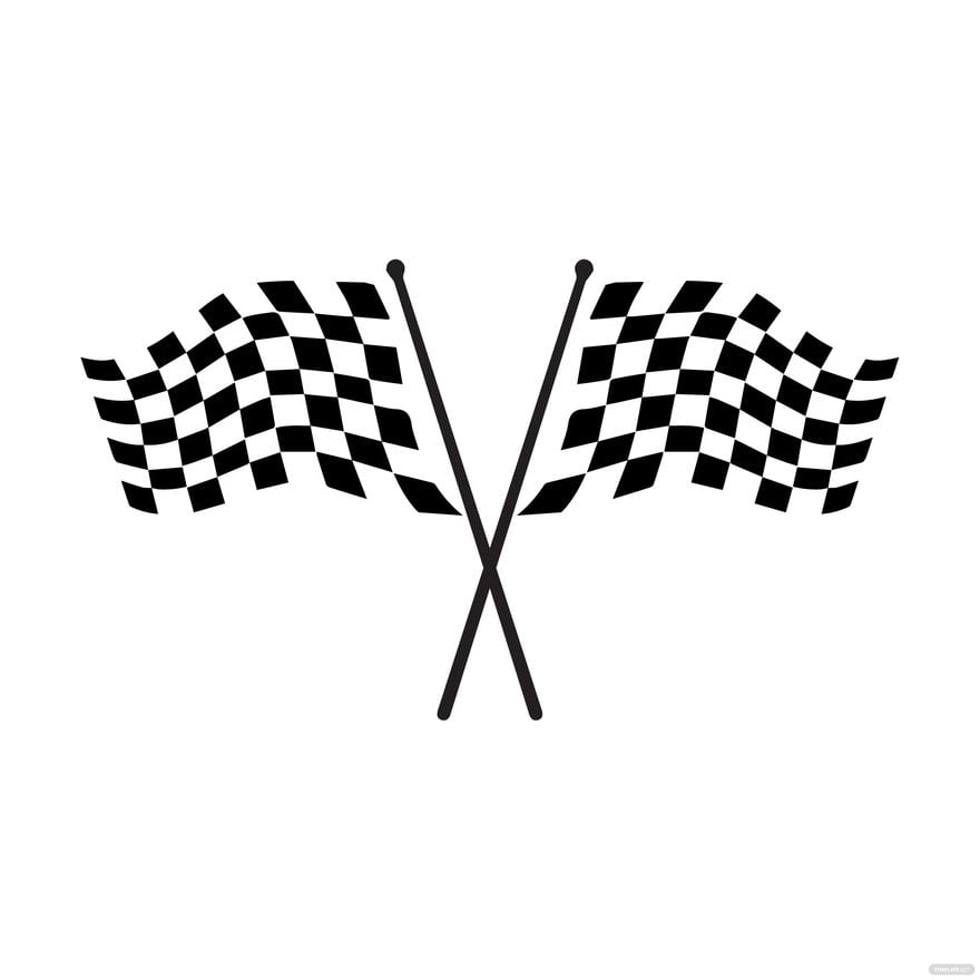 Double Racing Flag clipart in Illustrator, EPS, SVG, JPG, PNG