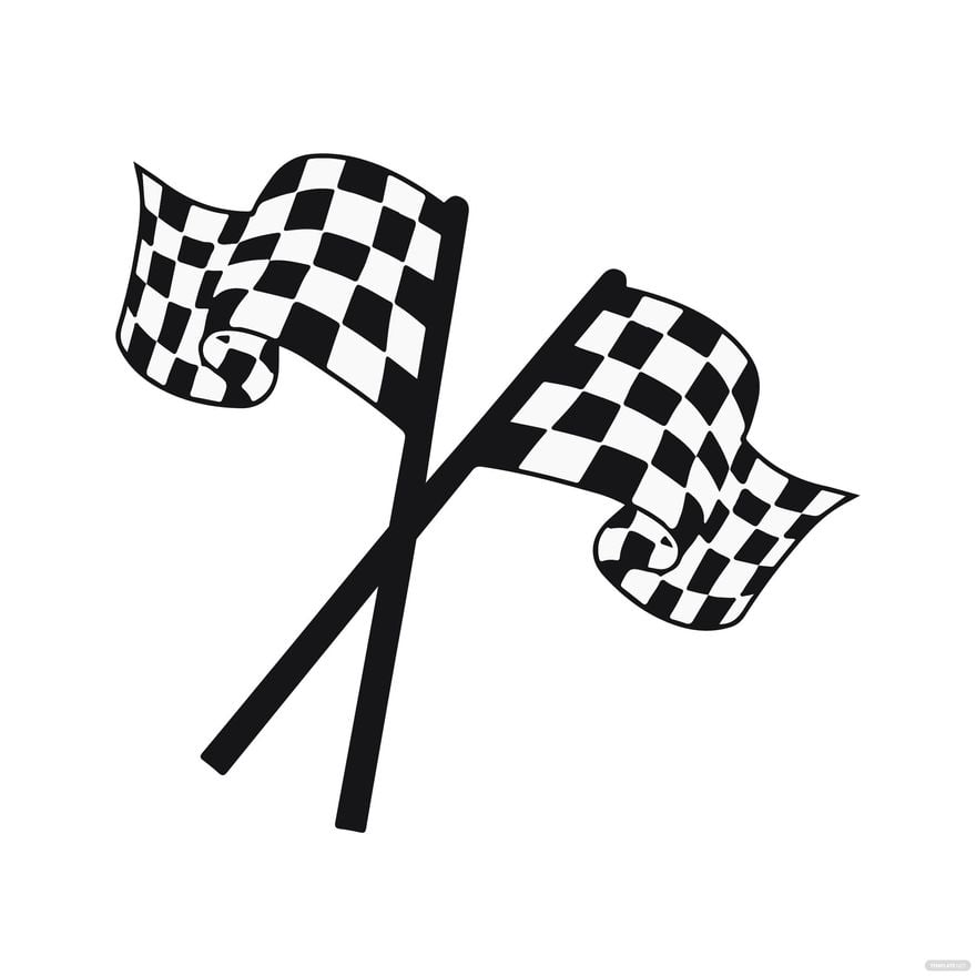 Cross Racing Flag clipart in Illustrator, JPG, EPS, SVG, PNG