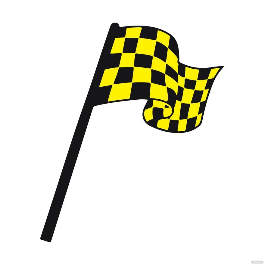 Yellow Racing Flag clipart