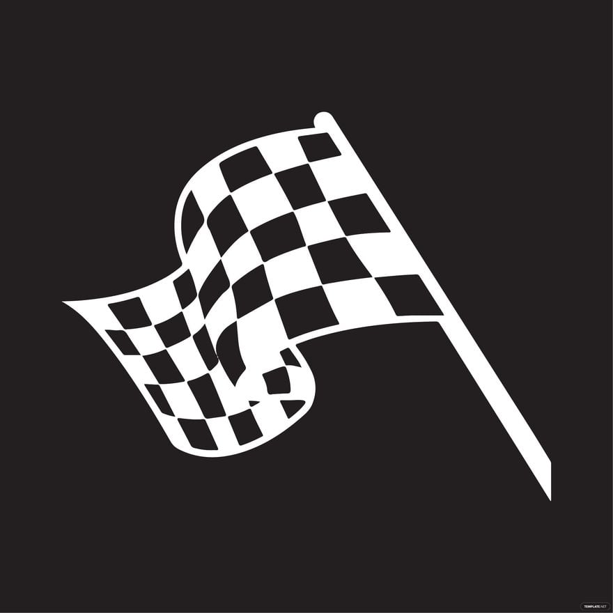 White Racing Flag clipart