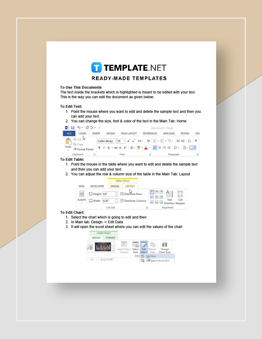 Products and Services Differentiation Worksheet Template