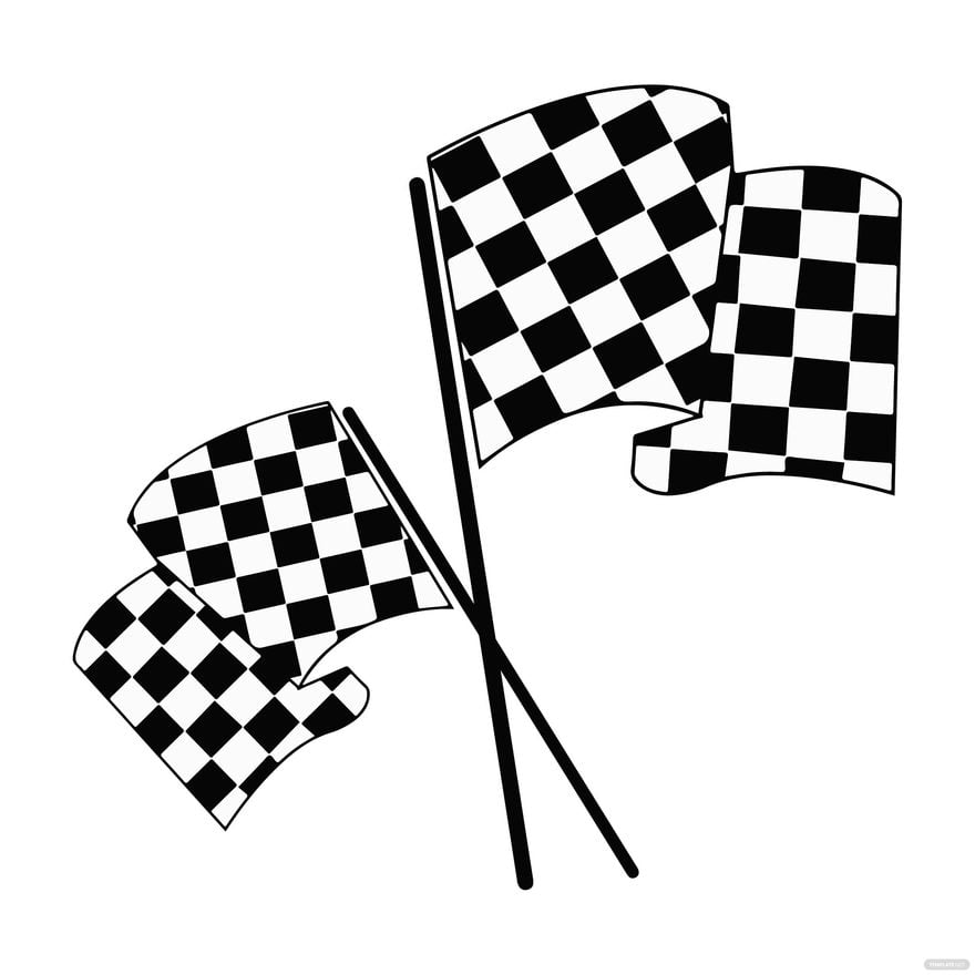 Race Track Flag clipart in Illustrator, EPS, SVG, JPG, PNG