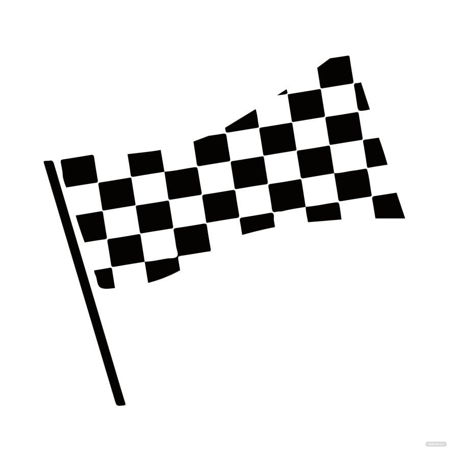 Free Black And White Racing Flag clipart in Illustrator, EPS, SVG, JPG, PNG