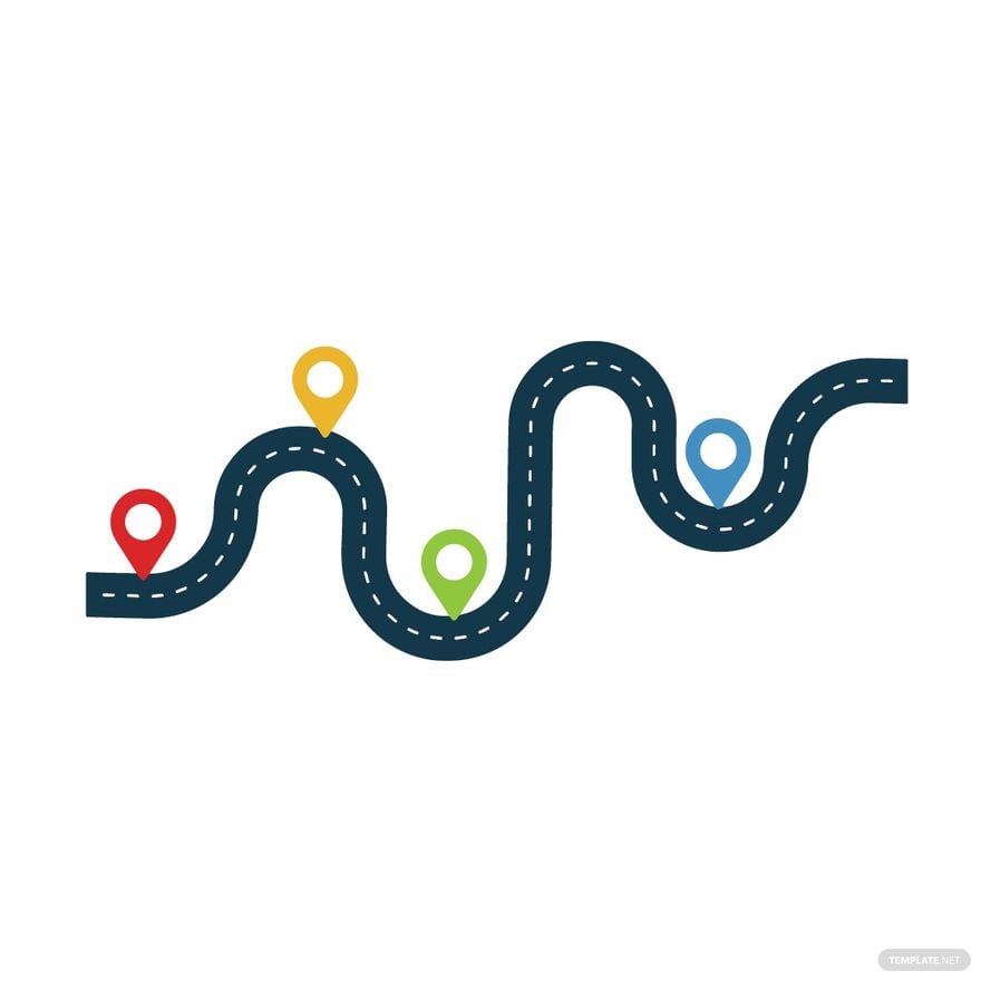 Road Map Clipart in Illustrator, EPS, SVG, JPG, PNG