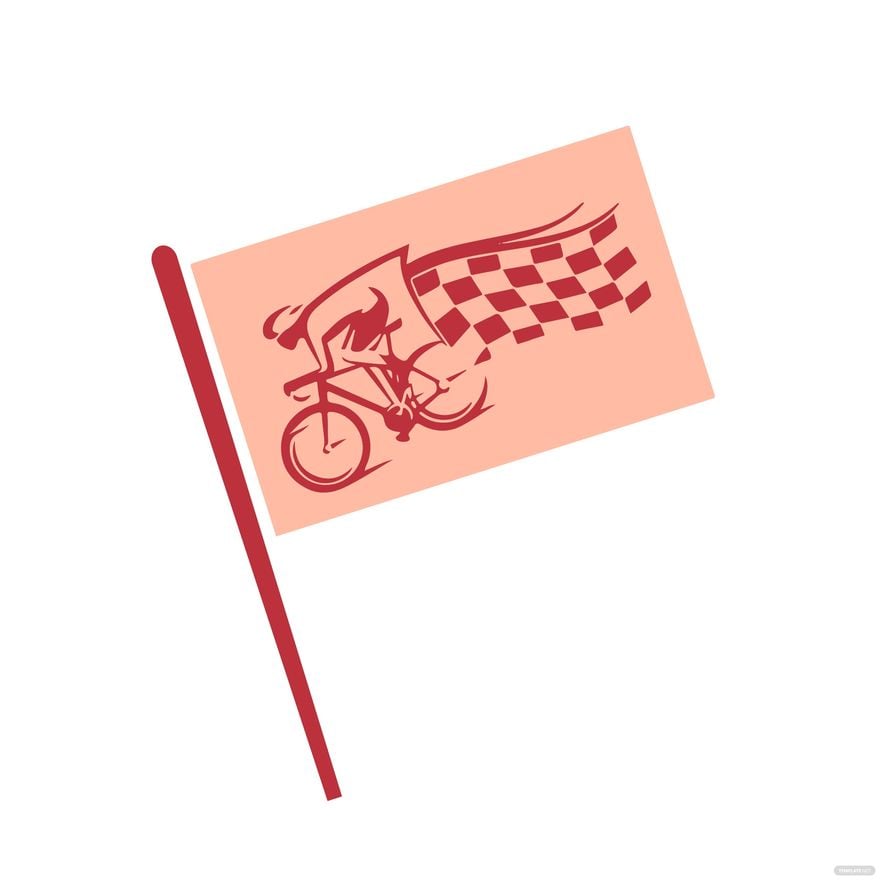 Free Cycling Race Flag clipart in Illustrator, EPS, SVG, JPG, PNG