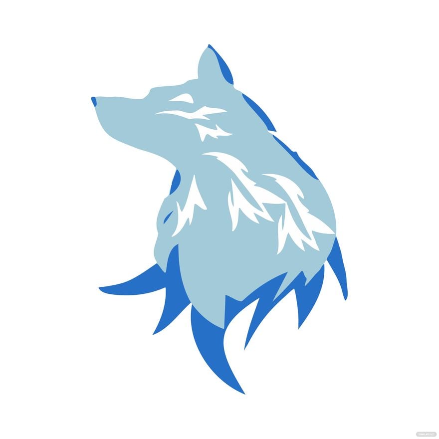 Polar Wolf clipart in Illustrator, EPS, SVG, JPG, PNG