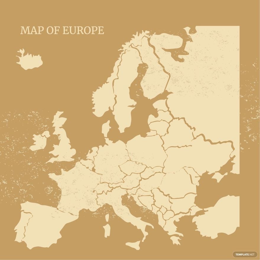 Vintage Europe Map Clipart