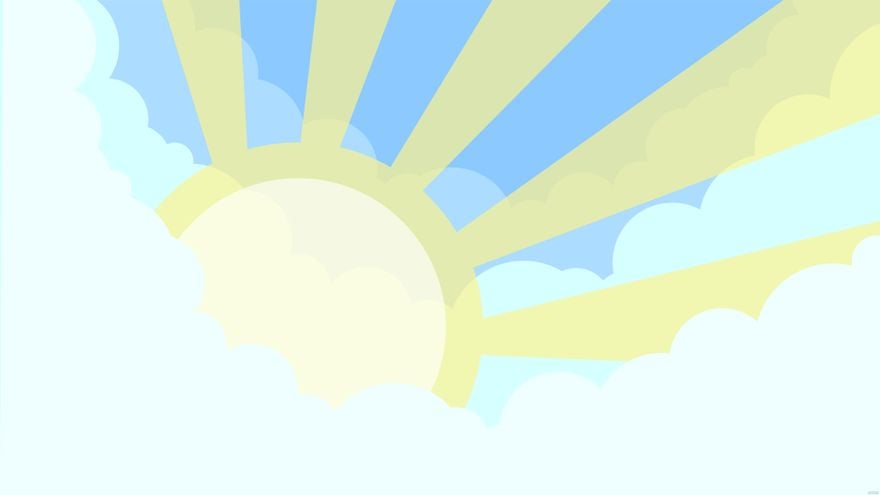 Free Sun Clouds Background in Illustrator, EPS, SVG, PNG, JPEG