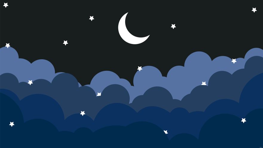 Free Night Clouds Background in Illustrator, EPS, SVG, PNG, JPEG