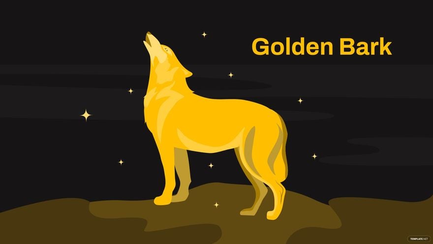 Golden Wolf Wallpaper