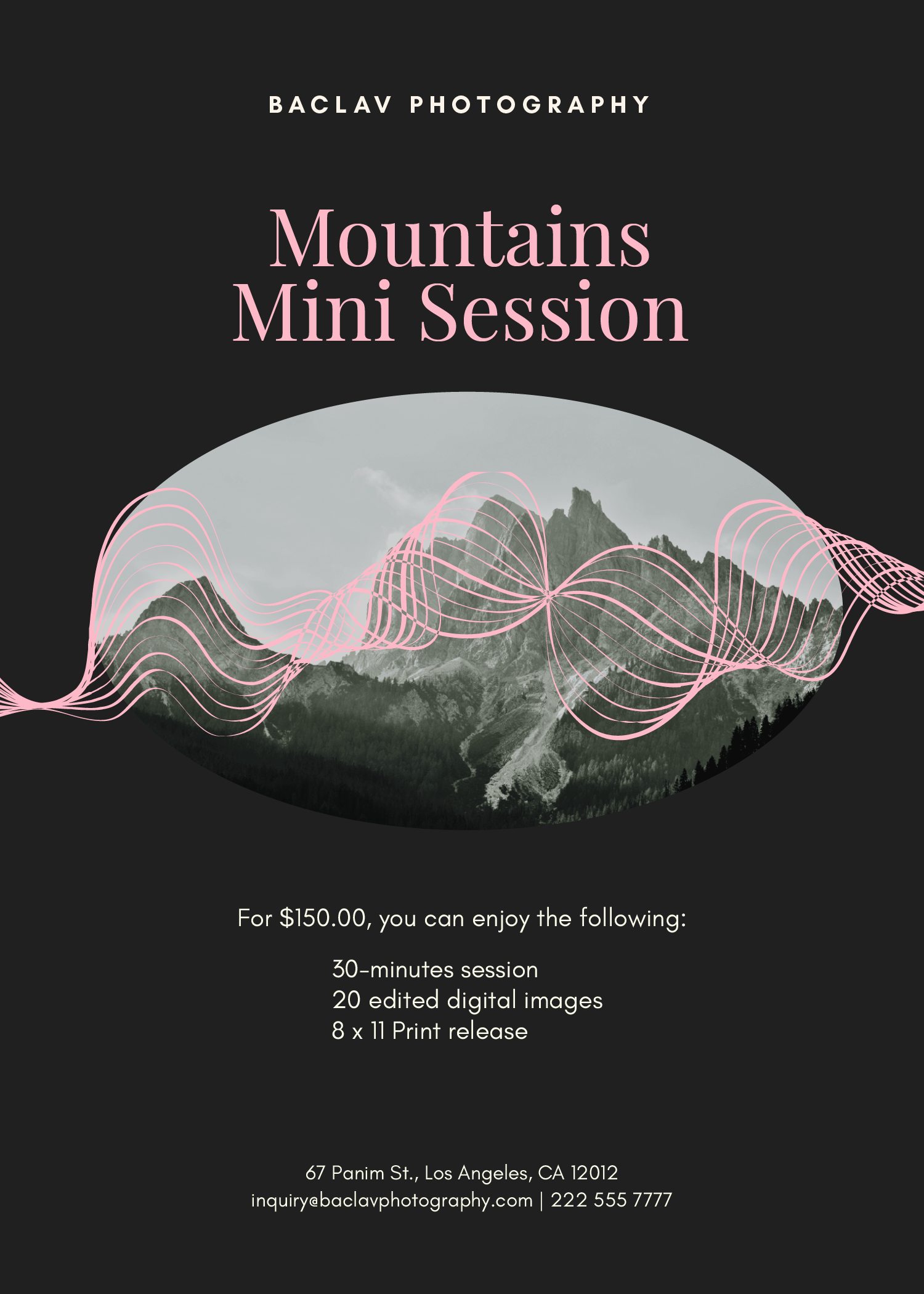 Mountains Mini Session Template
