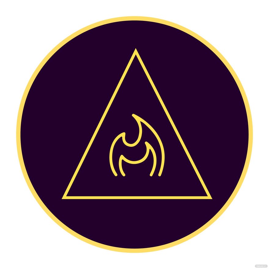 Alchemy Fire Symbol clipart in Illustrator, EPS, SVG, JPG, PNG