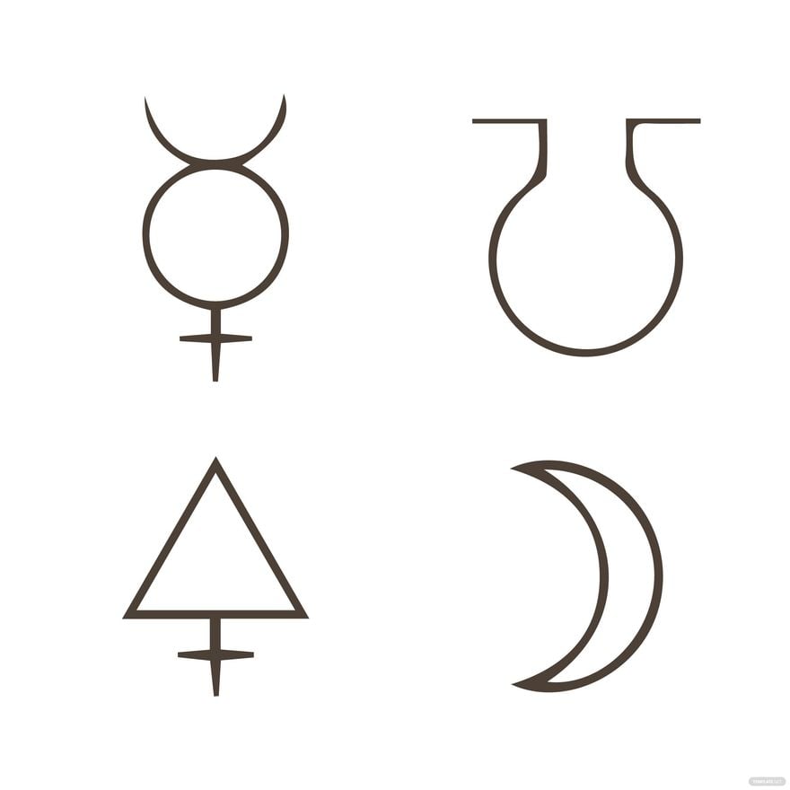 Basic Alchemy Symbols clipart