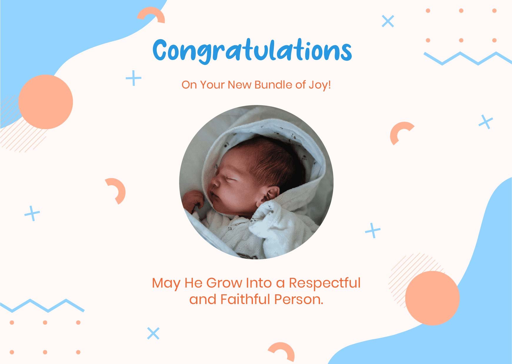 Baby Congratulations Card Template