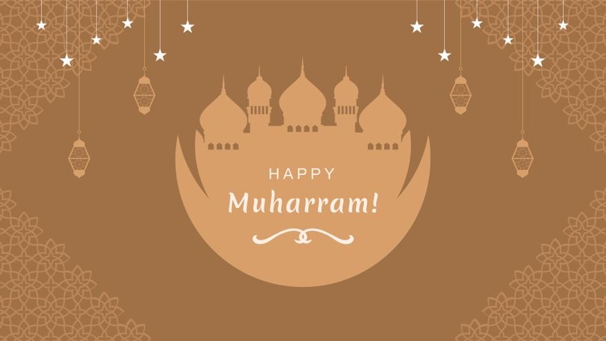 Free Happy Muharram Wallpaper in Illustrator, EPS, SVG, JPG, PNG