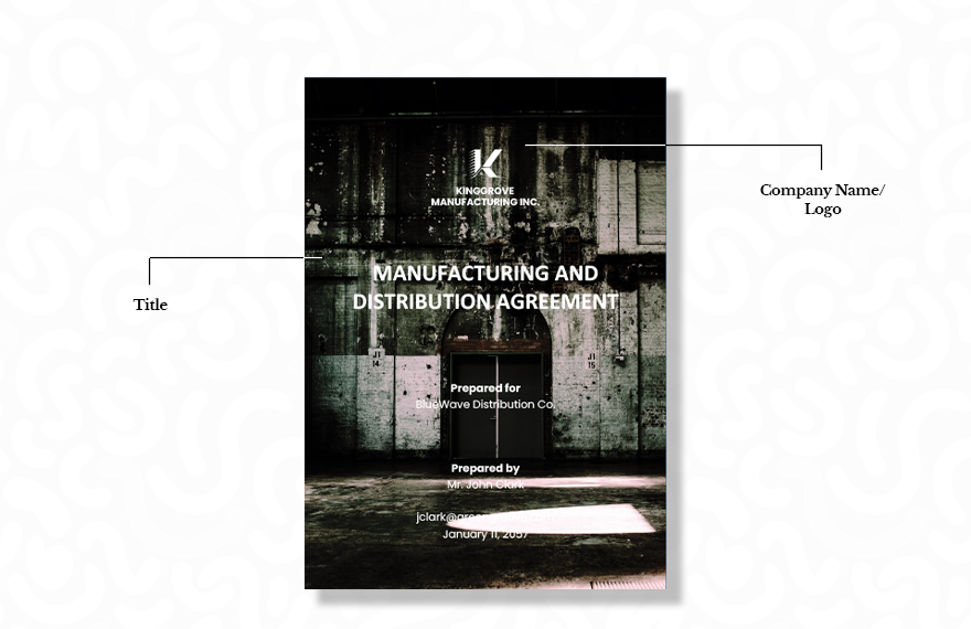 Manufacturing & Distribution Agreement Template