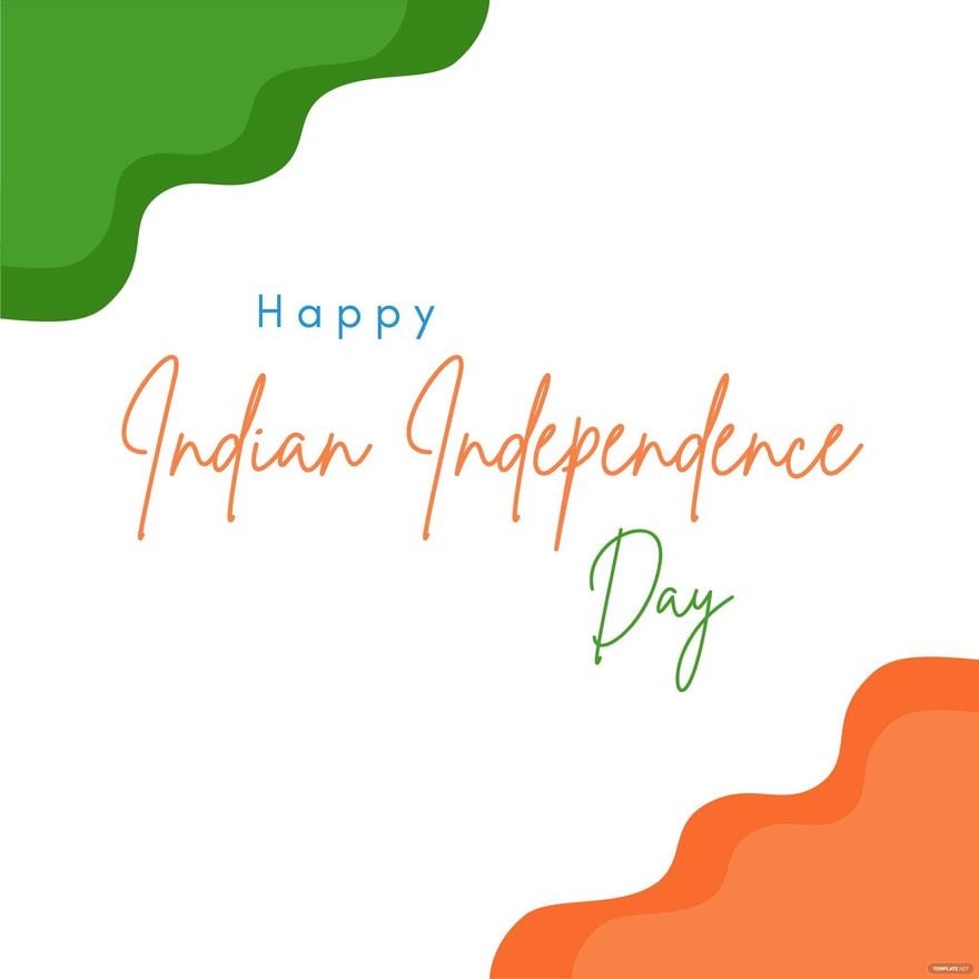 Free India Independence Day Text Clipart