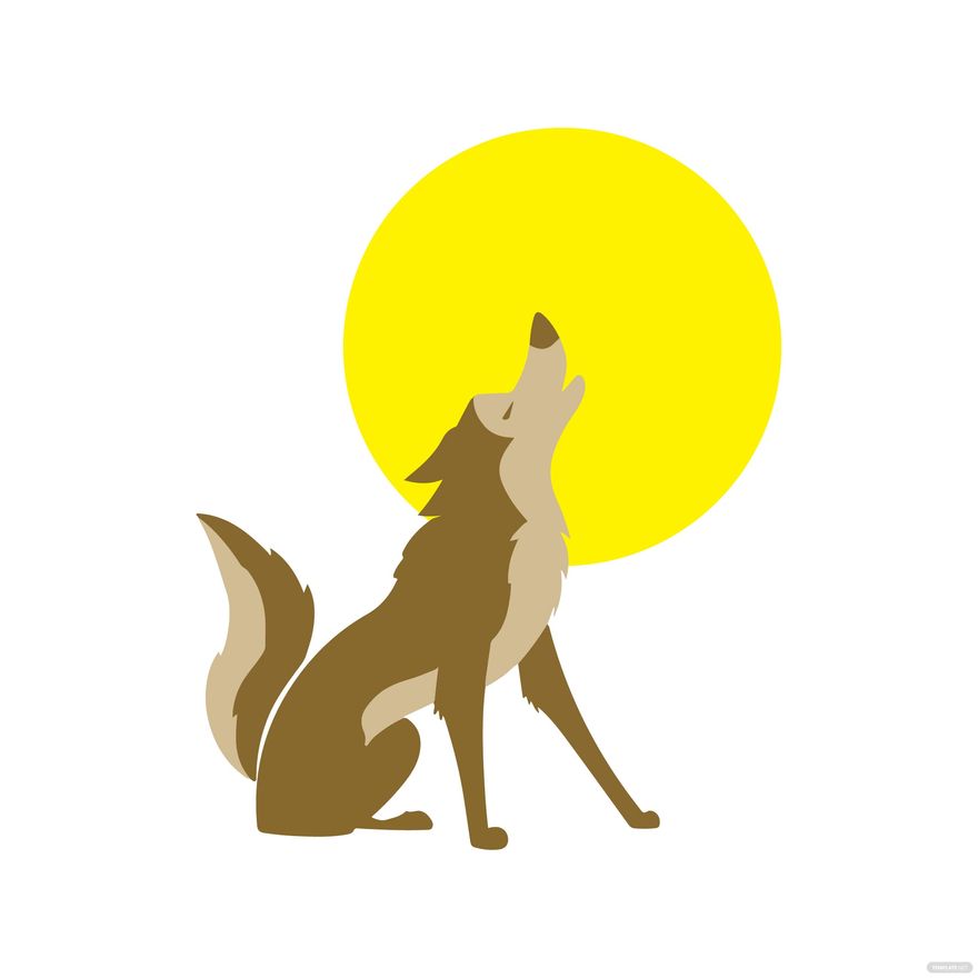 Howling Wolf clipart - EPS, Illustrator, JPG, PNG, SVG 