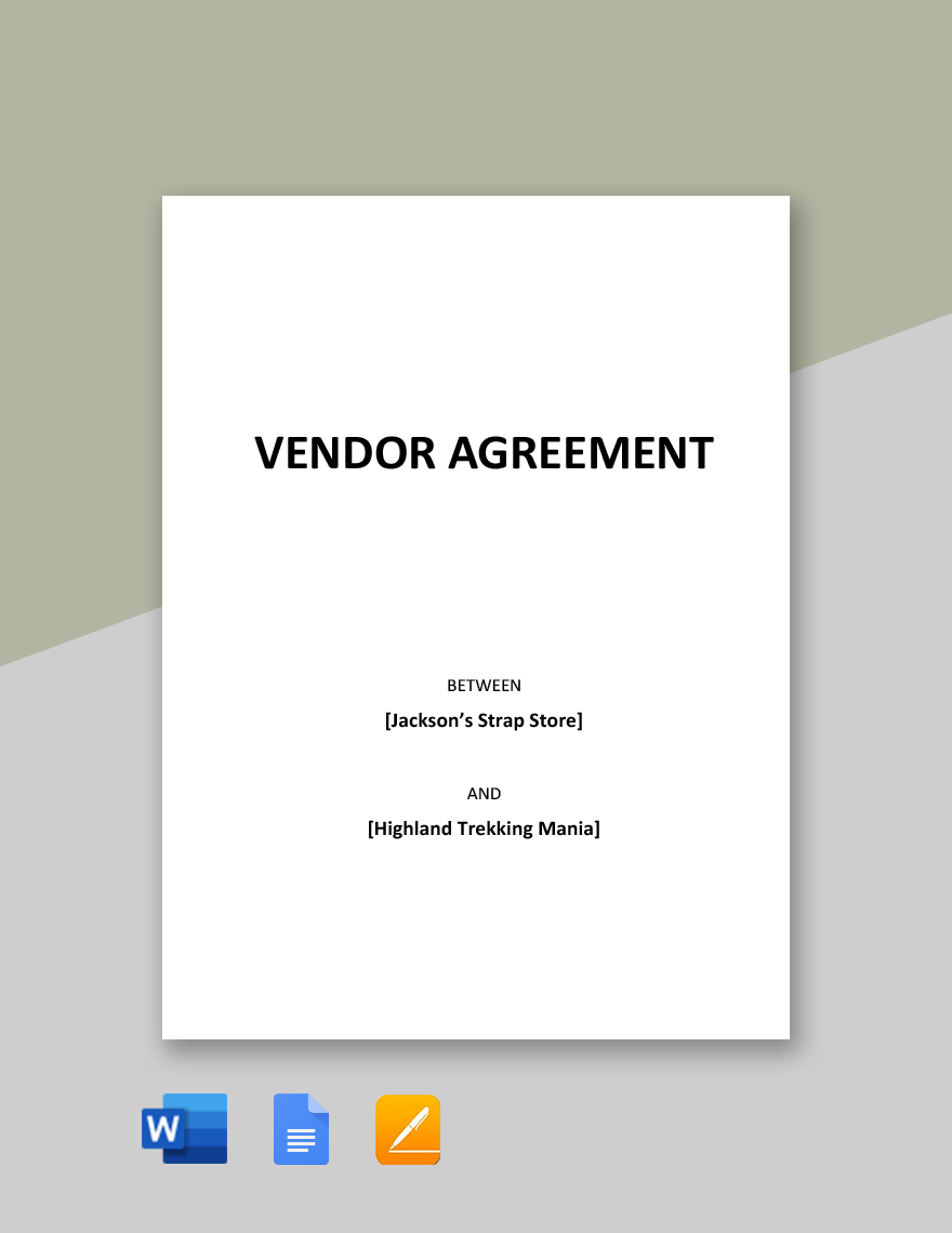 Simple Vendor Agreement Template