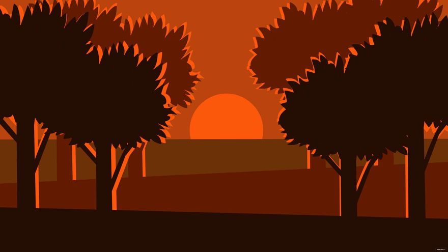 Sunset Forest Background