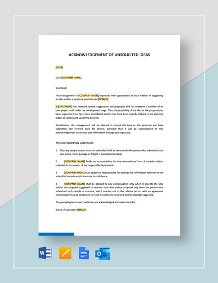 Payment Acknowledgement Letter Template - Google Docs, Word, Apple ...