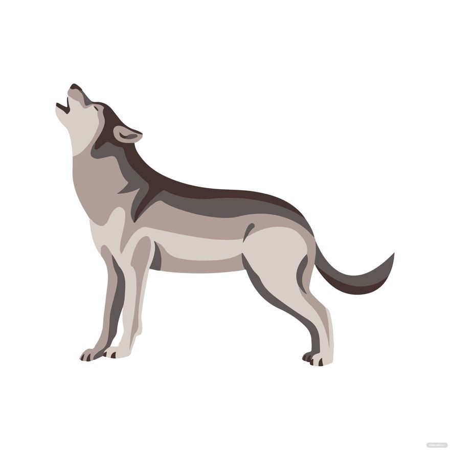 Side Wolf clipart