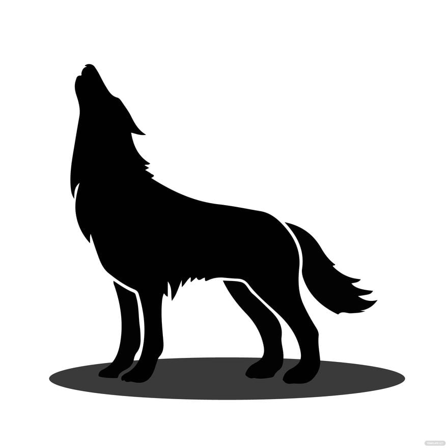 Shadow Wolf clipart in Illustrator, EPS, SVG, JPG, PNG