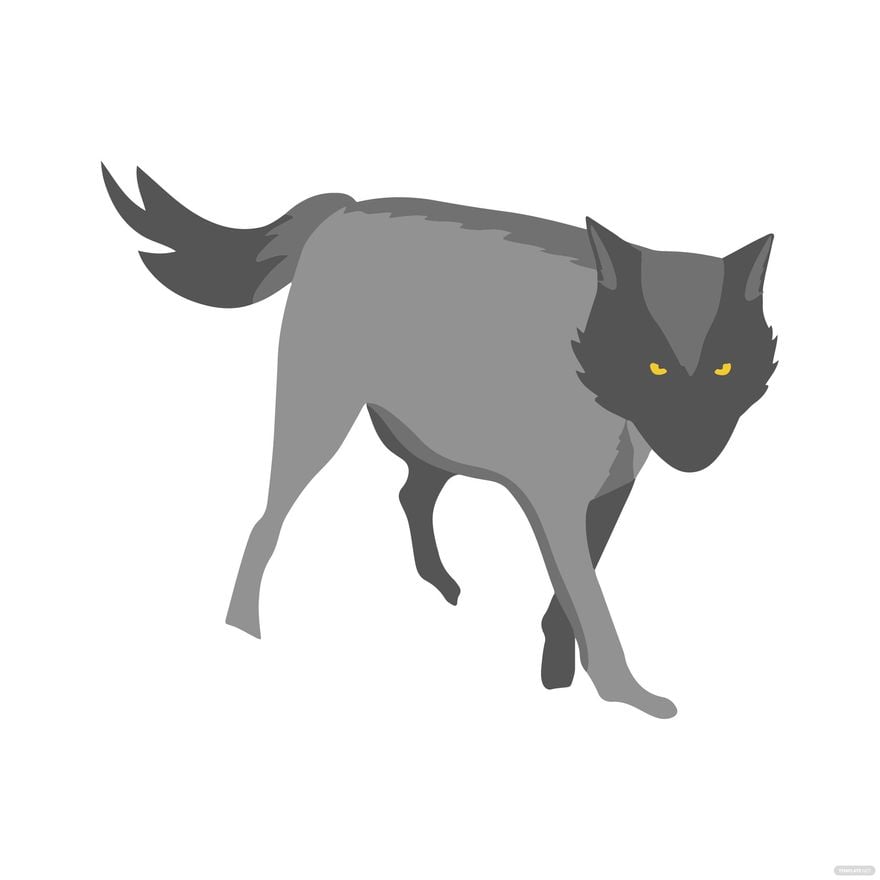 Wild Wolf clipart in Illustrator, EPS, SVG, JPG, PNG