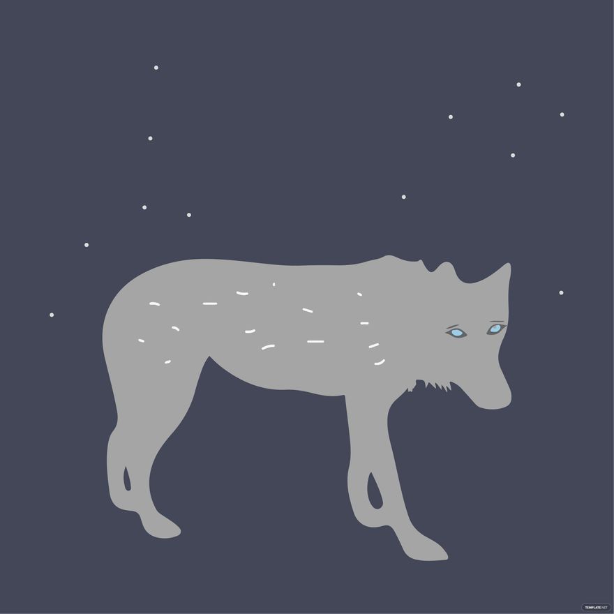 Snow Wolf clipart in Illustrator, EPS, SVG, JPG, PNG