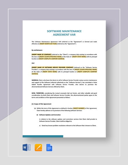 Maintenance Agreement Templates - 13+ Free Word, PDF Format Download