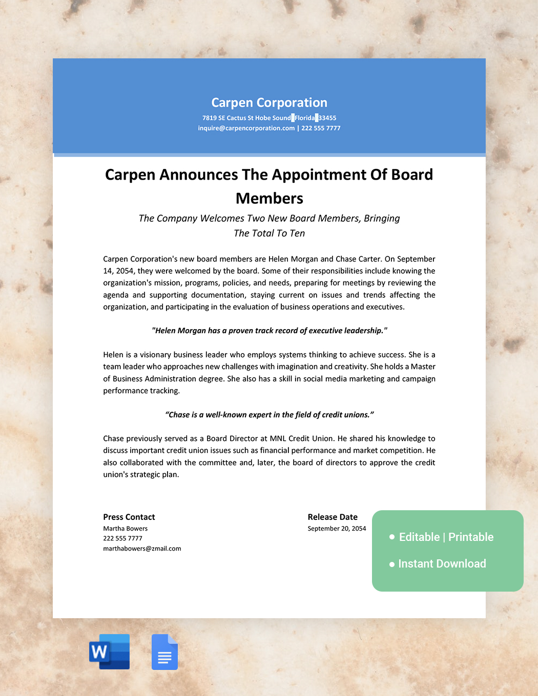 School Athletics Press Release Template Download in Word Google Docs