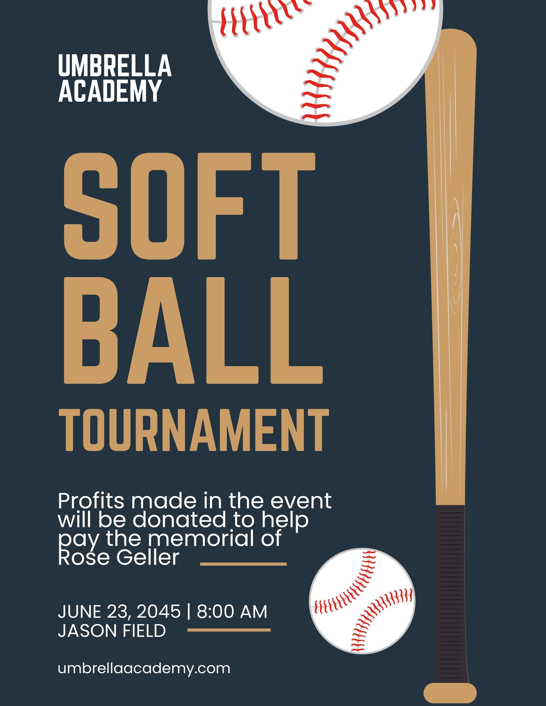 Benefit Softball Tournament Flyer Template