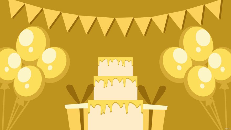 Free Gold Birthday Background - Download in Illustrator, EPS, SVG, JPG ...